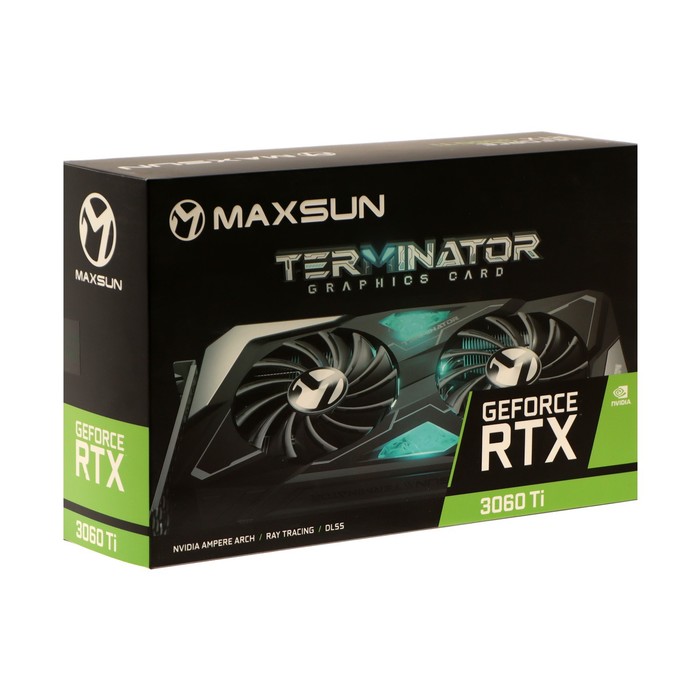 Видеокарта Maxsun RTX3060Ti Terminator, 8 Гб, 256bit, GDDR6, 3хHDMI, DP видеокарта maxsun rtx3060ti terminator 8 гб 256bit gddr6 3хhdmi dp
