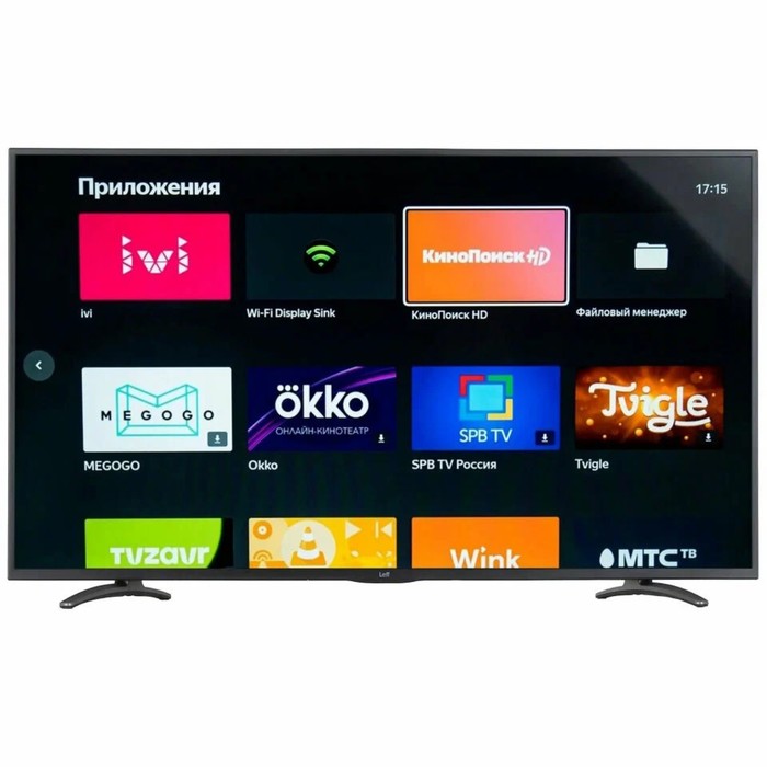 

Телевизор Leff 55U630S, 55", 3840x2160, DVB-T2/C/S/S2, HDMI 3, USB 2, SmartTV, чёрный