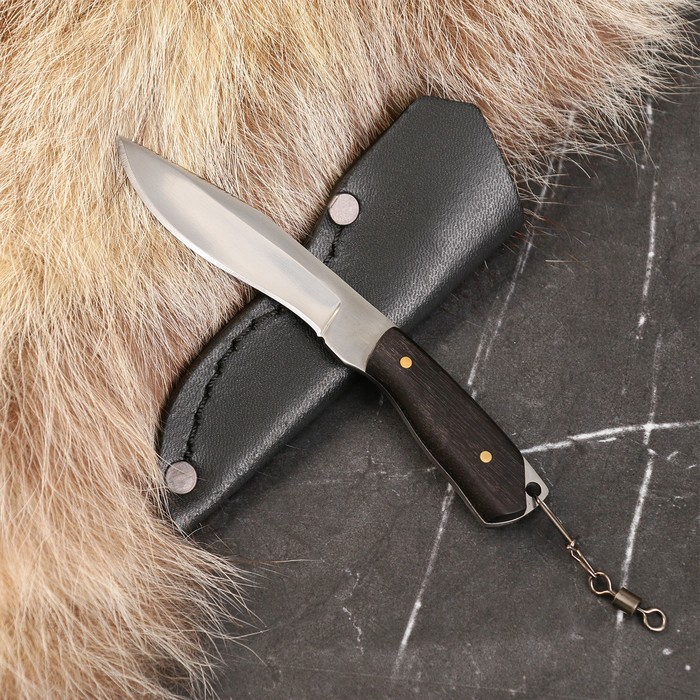 Нож кавказский Хищник сталь - 65Х13, рукоять - граб, 12см цена и фото