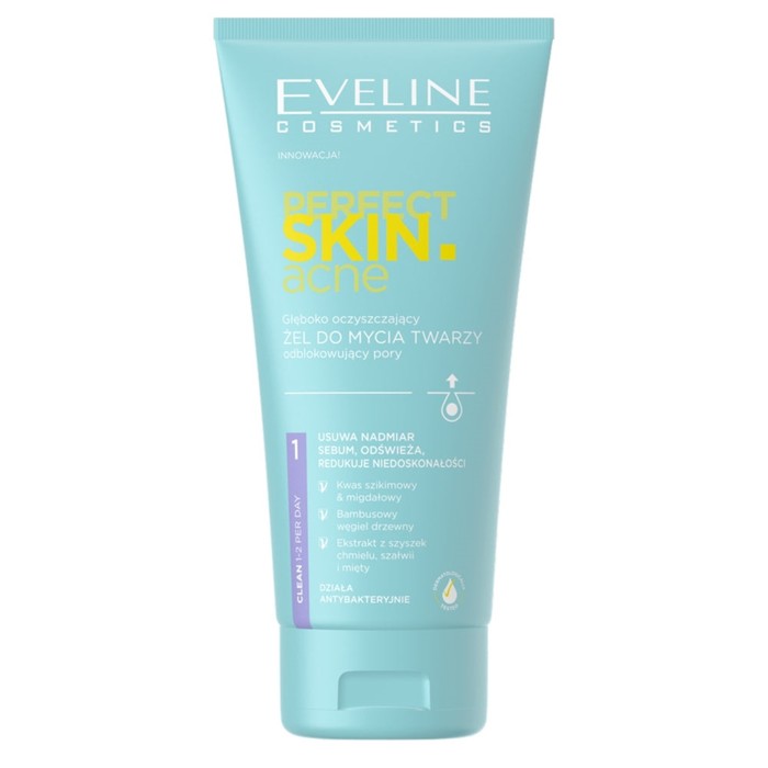 

Гель для умывания Eveline Perfect Skin Acne, глубоко очищающий, 150 мл