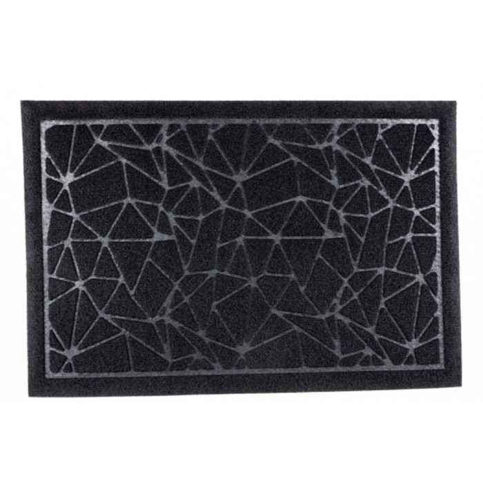 Коврик влаговпитывающий «Прест», 40х60 см, рисунок Геометрия чёрный