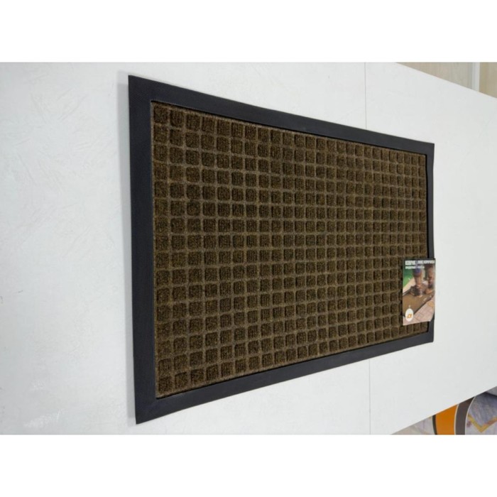 Коврик придверный 40х60 см, рисунок Люкс коричневый коврик придверный 40х60 см прямоугольный резина с ковролином коричневый модерн floor mat hp1902