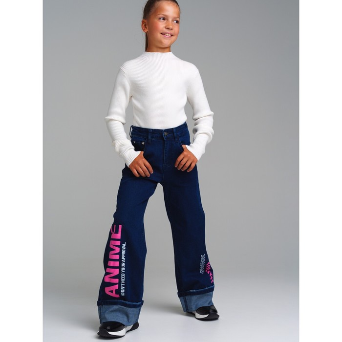 Брюки джинсовые для девочки, рост 164 см комплект для девочки жилет и брюки рост 164 см