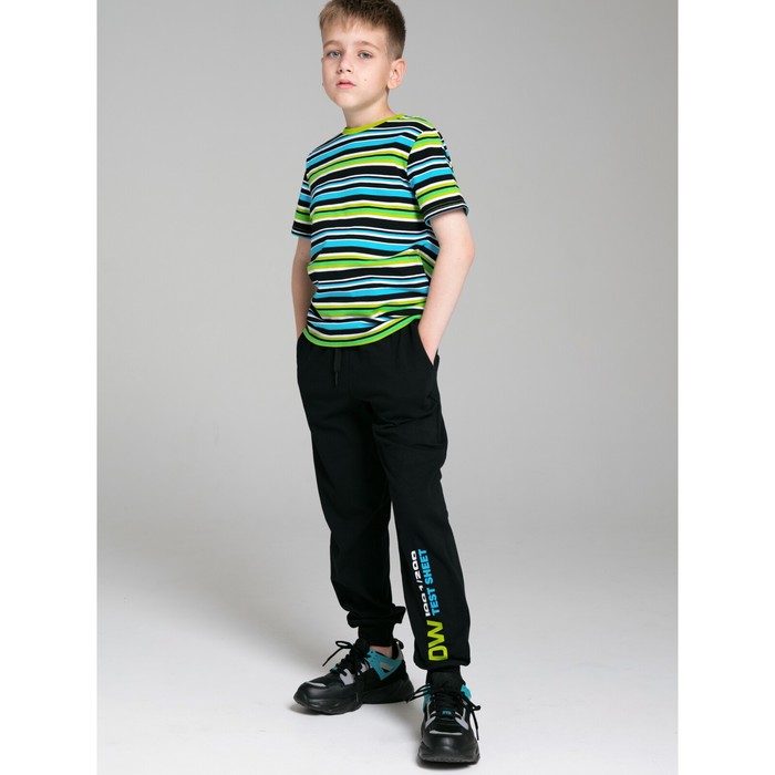 цена Комплект для мальчика: футболка, брюки, рост 128 см