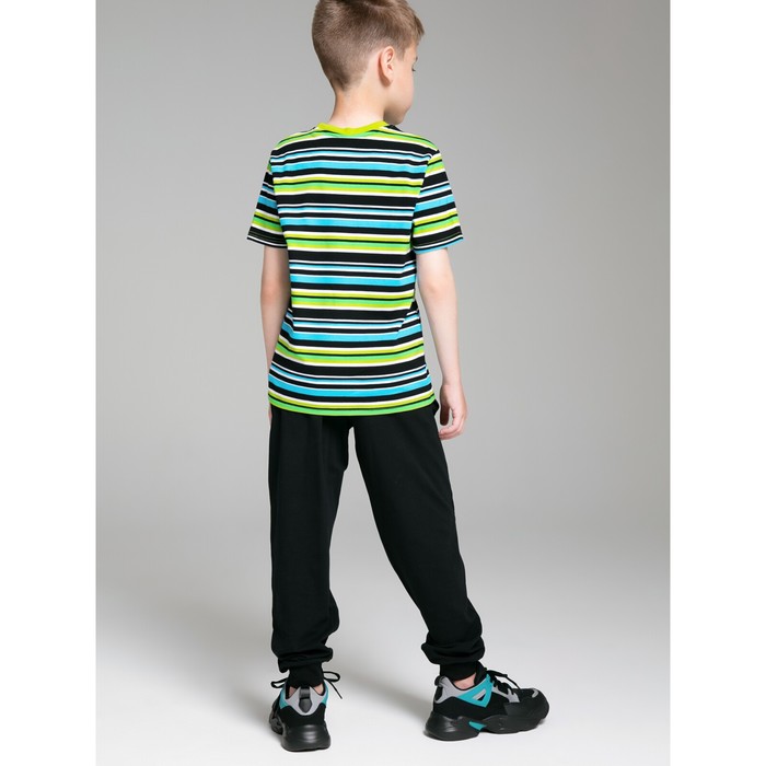 фото Комплект для мальчика: футболка, брюки, рост 128 см playtoday