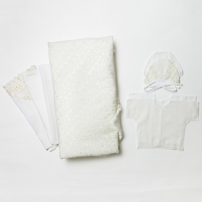 Комплект для новорожденного всесезонный, 4 предмета, цвет бежевый