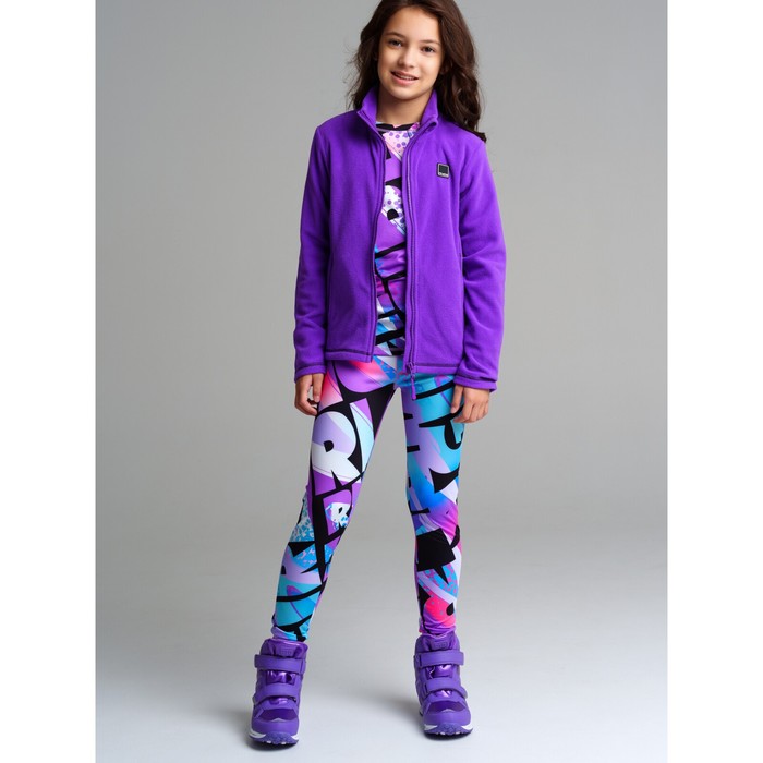 

Термокомплект для девочки: брюки, толстовка, рост 128 см