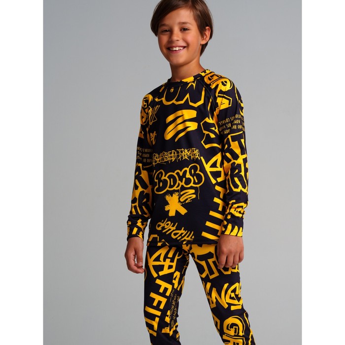 фото Термокомплект для мальчика: брюки, толстовка, рост 164 см playtoday