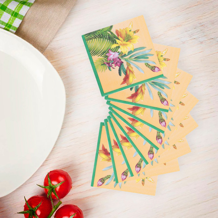 Салфетки бумажные (набор 20 шт) "Букет цветов" 33*33 см