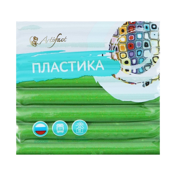 

Пластика - полимерная глина 56г, с блёстками, хвойный