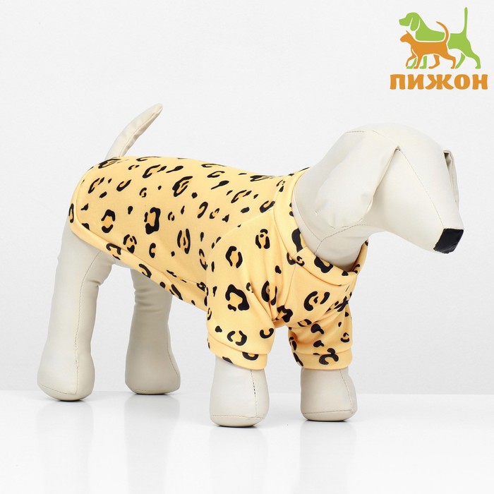 Толстовка леопард размер XS ДС 20 ОШ 20 ОГ 30 см желтая 296₽