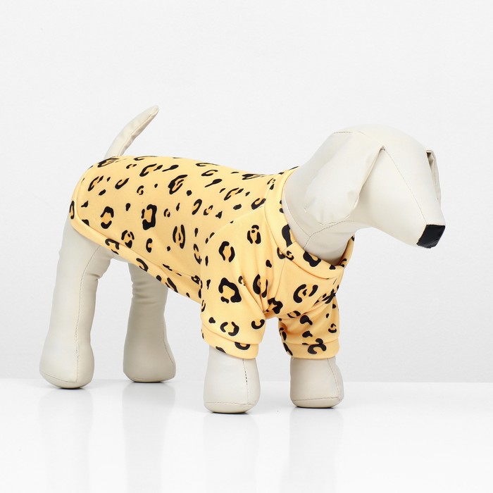 Толстовка леопард размер L ДС 35 ОШ 35 ОГ 45 см желтая 296₽