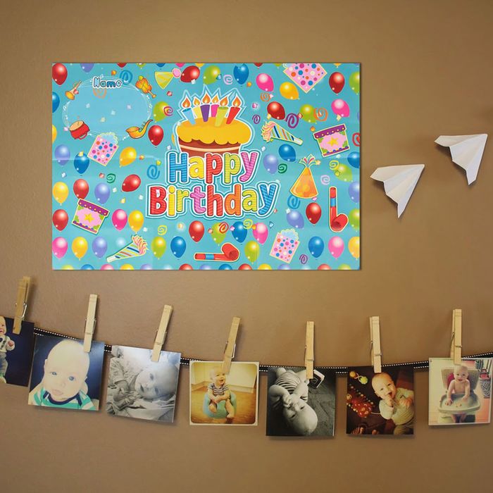 Плакат с поздравлениями "С днем рождения!" карнавал