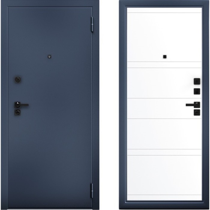 Входная дверь «Ультра Марвин Букле», 870×2060 мм, левая, графит синий / эмалит арктик входная дверь тринити антик ромео 870×2060 мм левая цвет серебро эмалит белый
