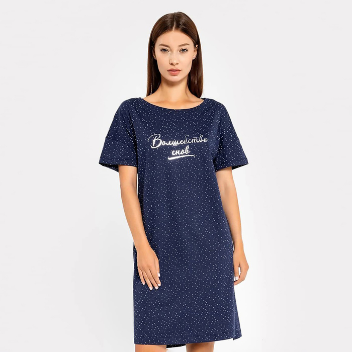 цена Ночная сорочка женская, цвет синий, размер 50 (XL)