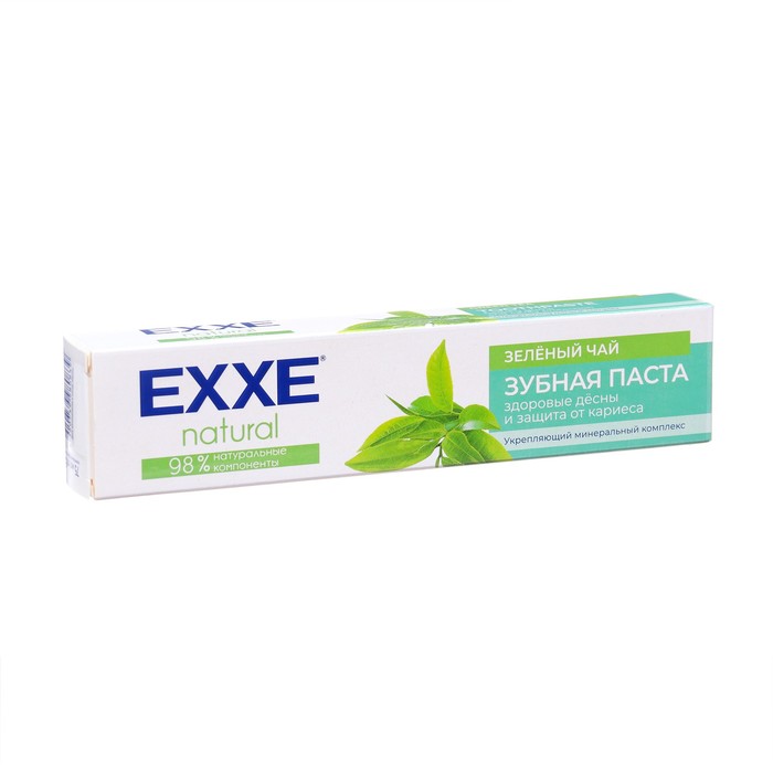 Зубная паста EXXE natural Зелёный чай, 75 мл уход за полостью рта exxe зубная паста natural зелёный чай