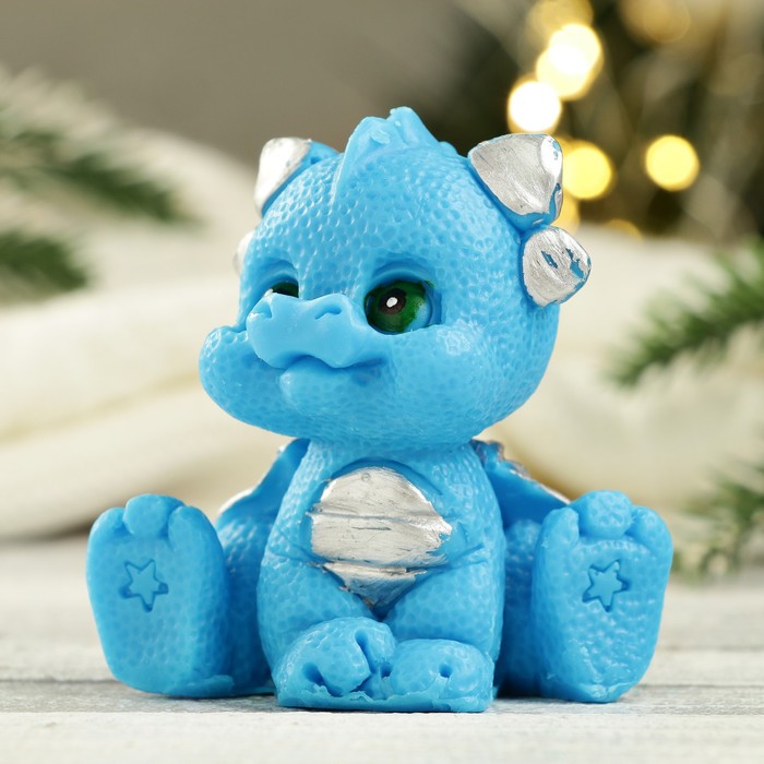 

Фигурное мыло "Дракончик Малинка" синий, 75гр