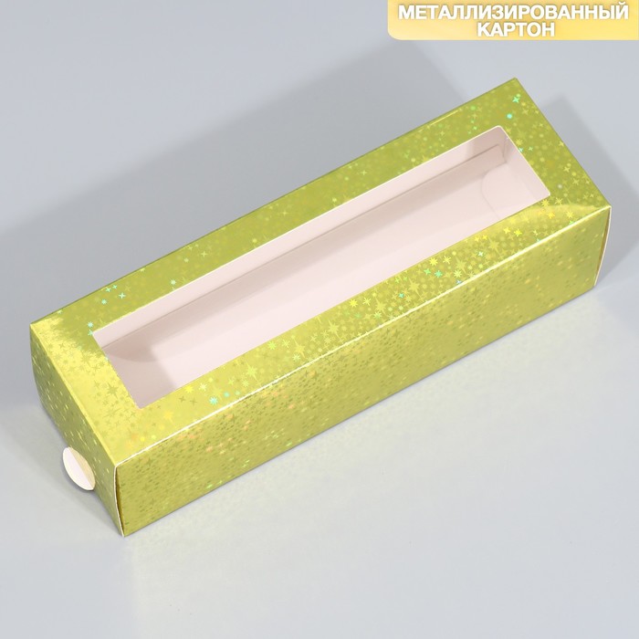 

Коробка для макарун кондитерская, упаковка, «Звёздочки», 18 х 5,5 х 5,5 см