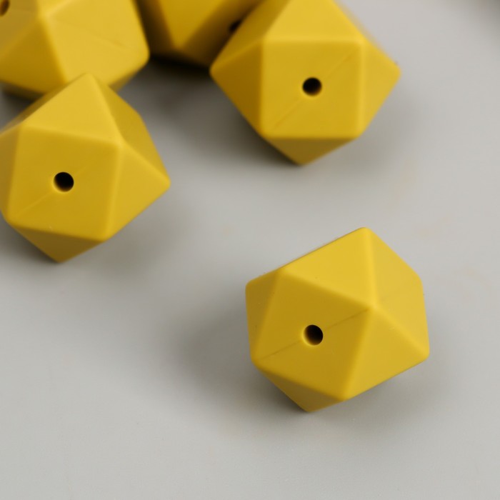 

Бусина силикон "Многогранник" оливковая d=1,7 см