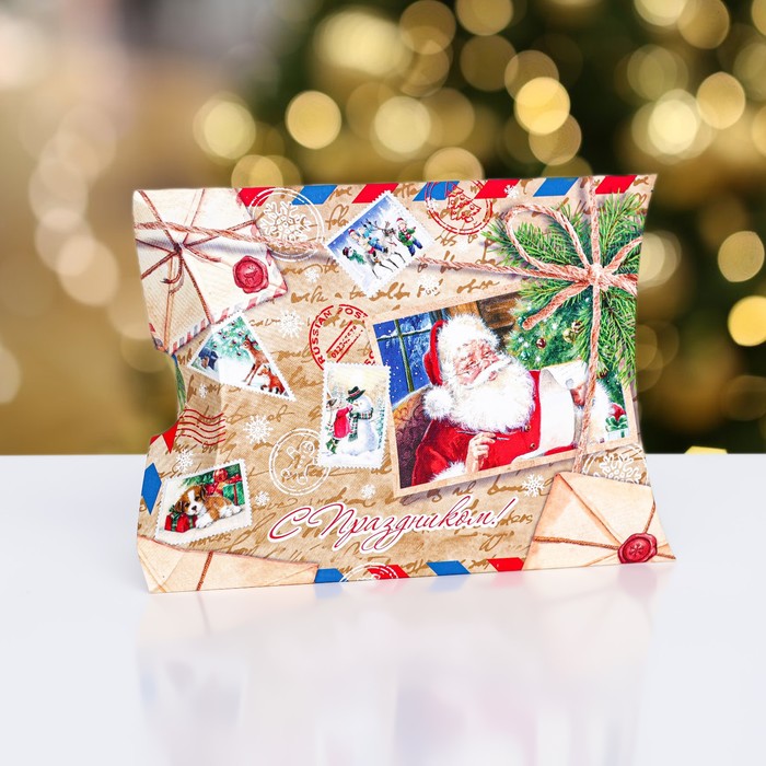 Коробка складная  Дед Мороз 15 х 11 х 3 см коробка складная дедушка мороз 15 х 15 х 8 см дарите счастье