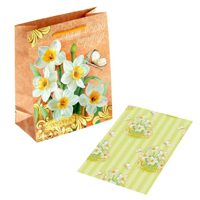 Ароматизированный набор для упаковки подарка «Очаровательный нарцисс», MS 18 × 23 × 8 см