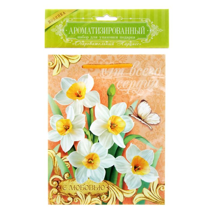 Ароматизированный набор для упаковки подарка «Очаровательный нарцисс», MS 18 × 23 × 8 см