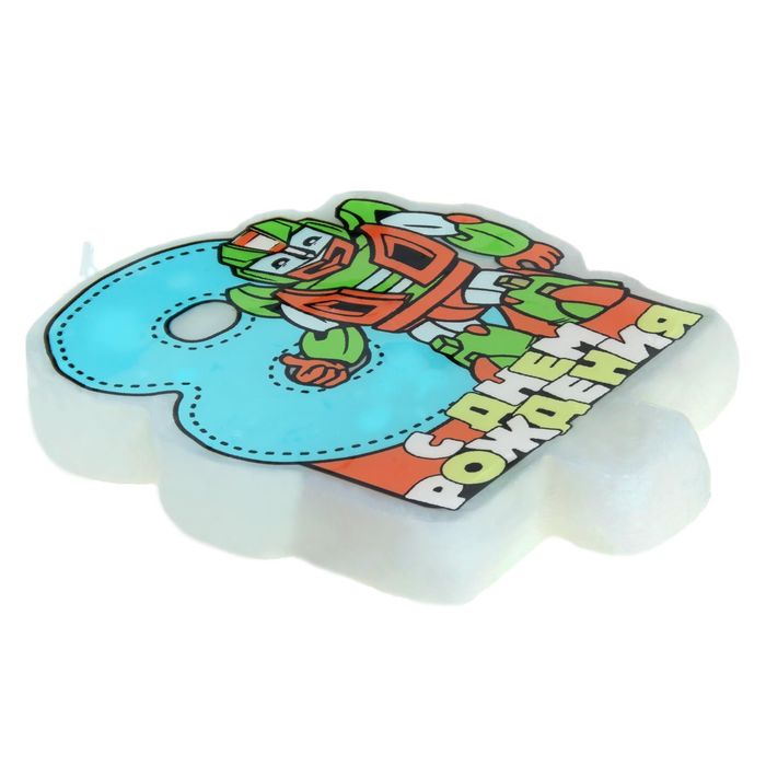 Свеча в торт "Герой" цифра "8"