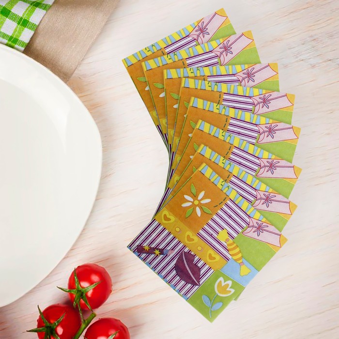 Салфетки бумажные "Детская радость", набор 20 шт., 33 × 33 см