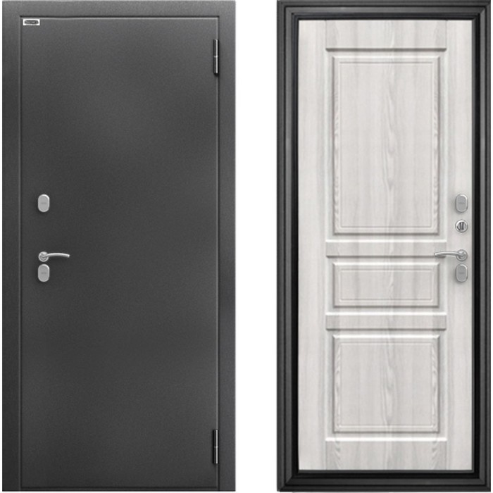Входная дверь «Сибирь 3К Термо Гаральд», 970×2050 мм, правая, серебро / ясень ривьера айс дверь входная стальная металлическая лекс термо сибирь 3к 26 береза мореная