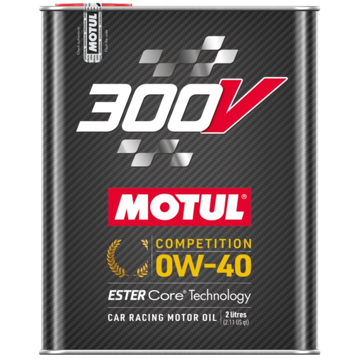 Масло моторное Motul 300V Competition 0w-40, синтетическое, 2 л масло моторное motul snowpower 4t 0w 40 4 л 105892