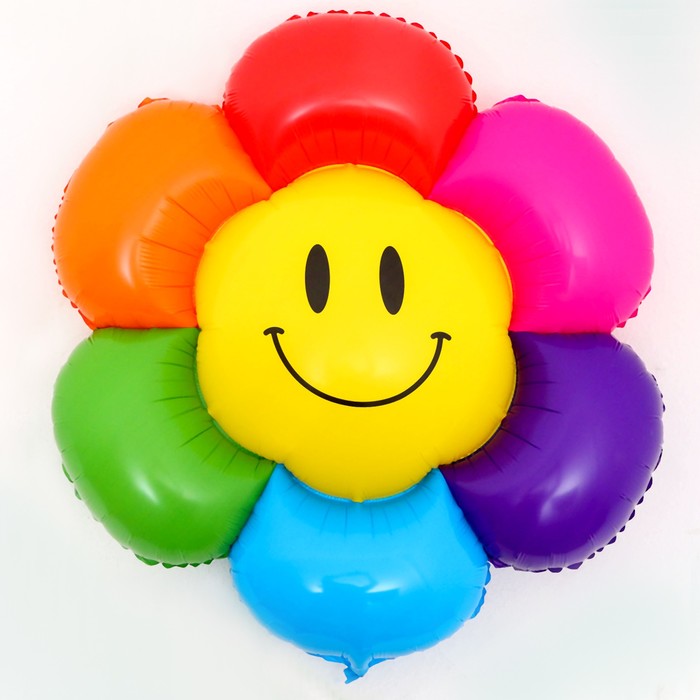 Шар фольгированный 36 «Ромашка разноцветная» шар фольгированный 36 ромашка разноцветная