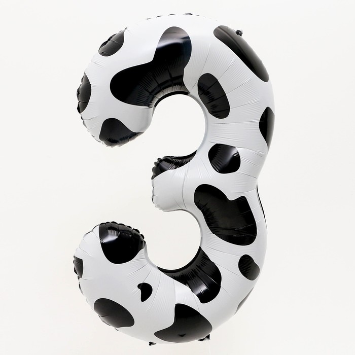 Шар фольгированный 40 «Цифра 3», далматин шар фольгированный 40 цифра 9 далматин