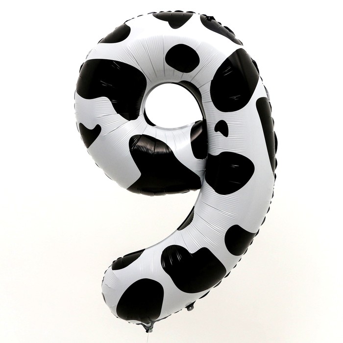 Шар фольгированный 40 «Цифра 9», далматин шар фольгированный 40 цифра 0 далматин