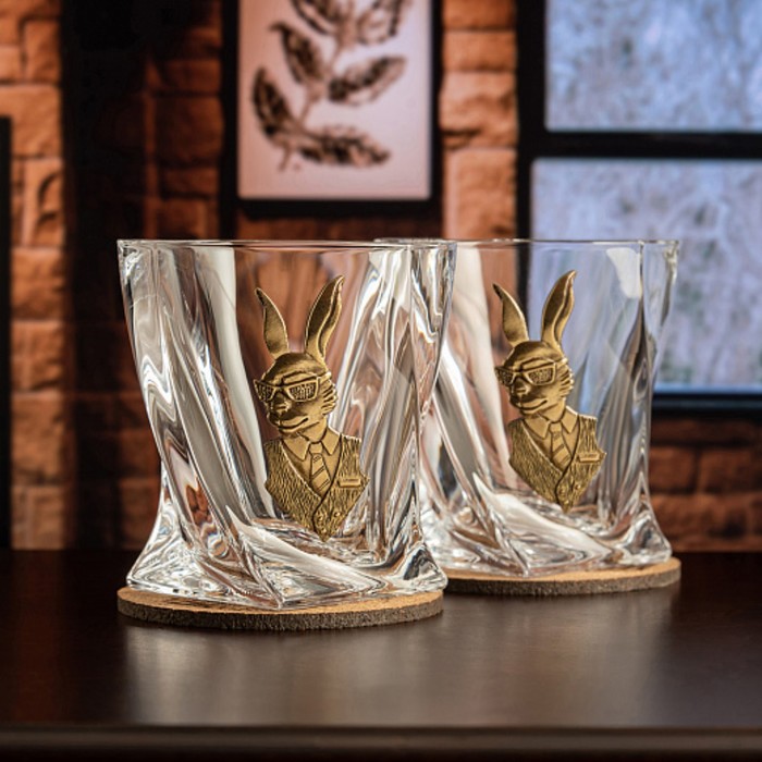 

Набор из 2х бокалов Mr Whiskey «Квадро с Заяц», 340 мл, для виски