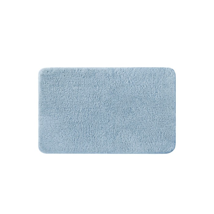Коврик для ванной IDDIS, 50х80 см, микрофибра, цвет синий коврик для ванной iddis 70х120 см микрофибра цвет синий