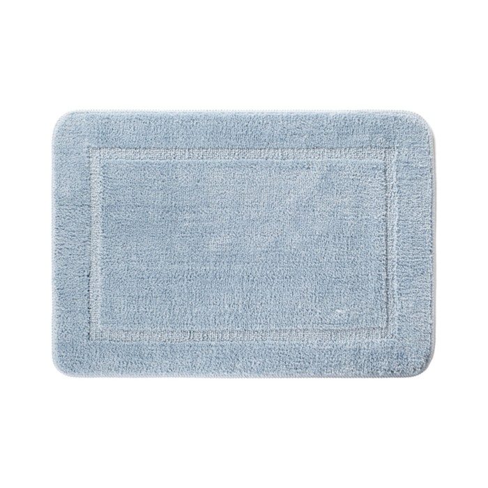 Коврик для ванной IDDIS, 65х45 см, микрофибра, цвет голубой коврик для ванной iddis 70х120 см микрофибра цвет синий