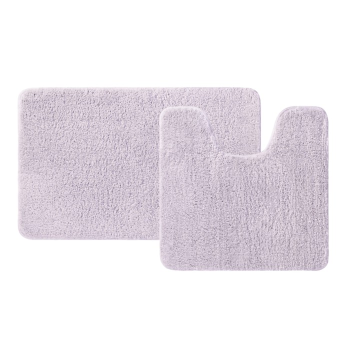 Набор ковриков для ванной IDDIS, 50х80 см, 50х50 см, микрофибра, цвет розовый