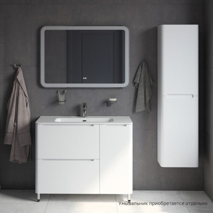 

Тумба под раковину IDDIS Edifice EDI10WFi95, 100 см, напольная, цвет белый