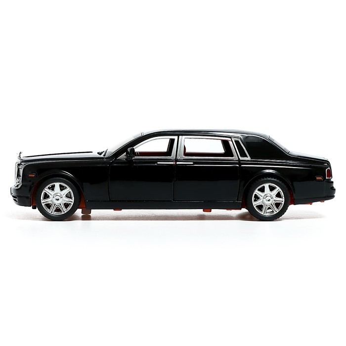 фото Машина металлическая «лимузин», 1:24, открываются двери, капот, багажник, цвет чёрный автоград