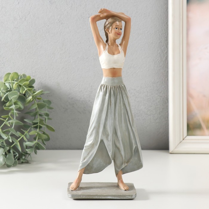 Сувенир полистоун Девушка, практикующая йогу 11х6,5х27 см