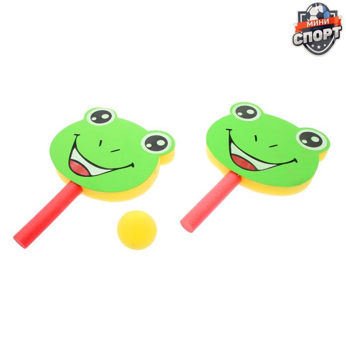 Набор для тенниса "Лягушка", 2 ракетки, 1 мяч