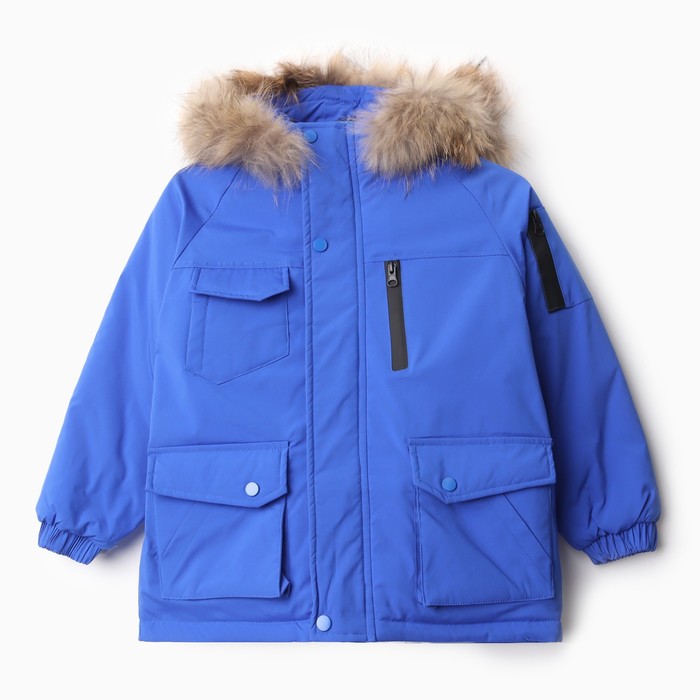 Куртка зимняя для мальчиков, цвет синий, рост 116-122 см куртка для мальчиков рост 122 см цвет синий