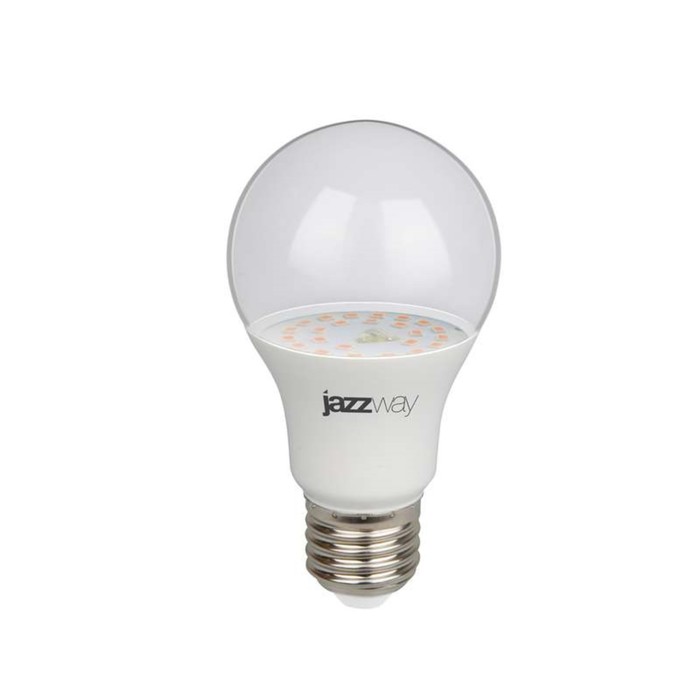 Лампа светодиодная PPG A60 Agro 9Вт A60 грушевидная прозрачная E27 IP20 для растений clear JazzWay 5008946 лампа светодиодная для растений ppg a60 agro 9вт грушевидная e27 230в ip20 jazzway