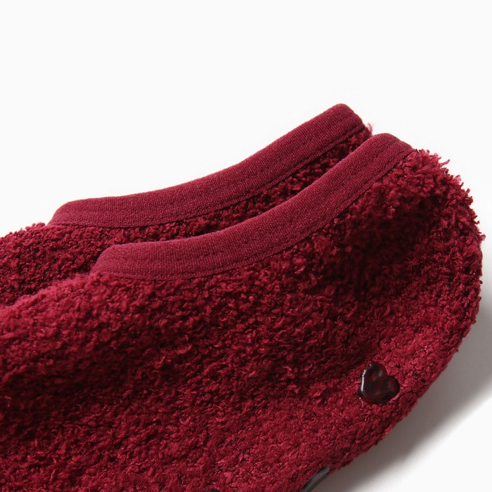 фото Носки женские укороченные с нескользящей подошвой, цвет тёмно-бордовый, размер 36-39 r&s