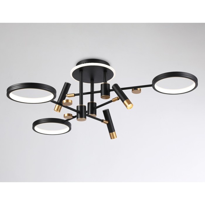 

Светильник светодиодный потолочный с пультом управления Ambrella light, LineTech, FL51647, LED, 76 Вт, 5700Lum, 3000-6400К, цвет чёрный, золото