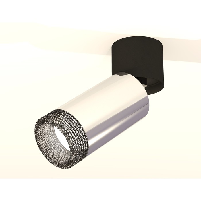 фото Комплект накладного поворотного светильника ambrella light, techno, xm6325041, gu5.3, цвет серебро полированное, чёрный
