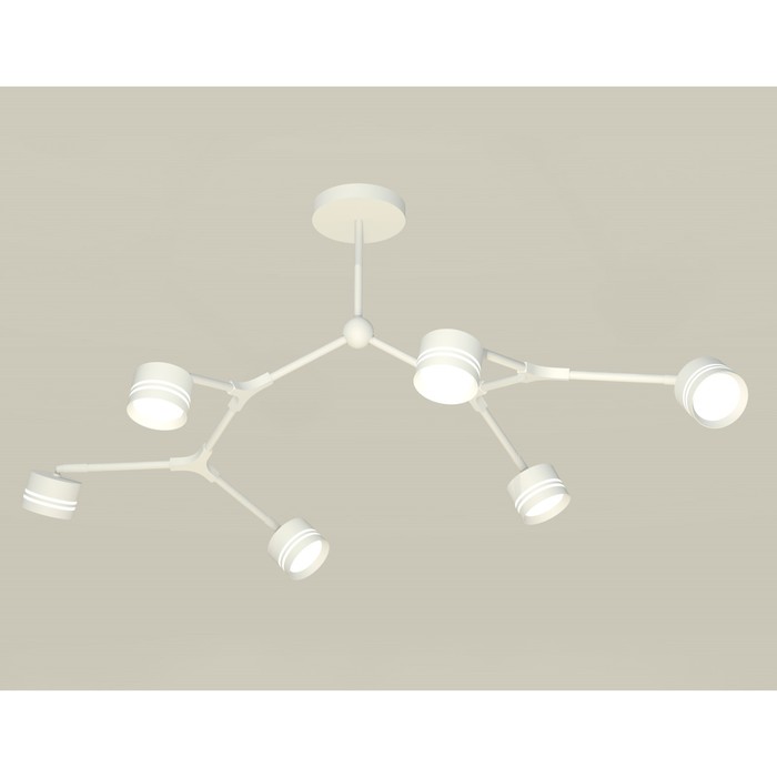 Комплект подвесного поворотного светильника с акрилом Ambrella light, Traditional DIY, XB9055203, 6хGX53, цвет белый песок, белый матовый, прозрачный 23322
