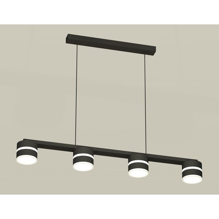 

Комплект подвесного светильника с акрилом Ambrella light, Traditional DIY, XB9152203, 4хGX53, цвет чёрный песок, белый матовый