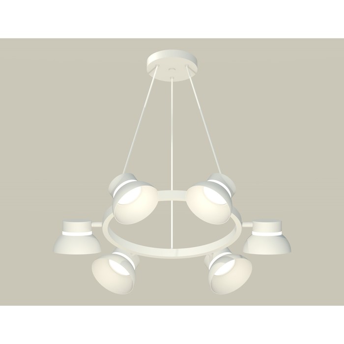 Комплект подвесного поворотного светильника Ambrella light, Traditional DIY, XB9191100, 6хGX53, цвет белый песок, белый матовый комплект подвесного поворотного светильника ambrella light traditional diy xb9005530 gu5 3 цвет белый песок