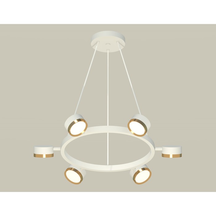 

Комплект подвесного поворотного светильника Ambrella light, Traditional DIY, XB9191152, 6хGX53, цвет белый песок, золото желтое полированное